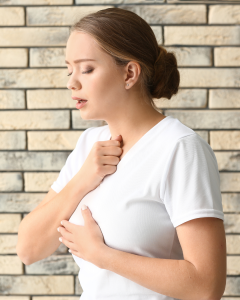 άσθμα woman with asthma