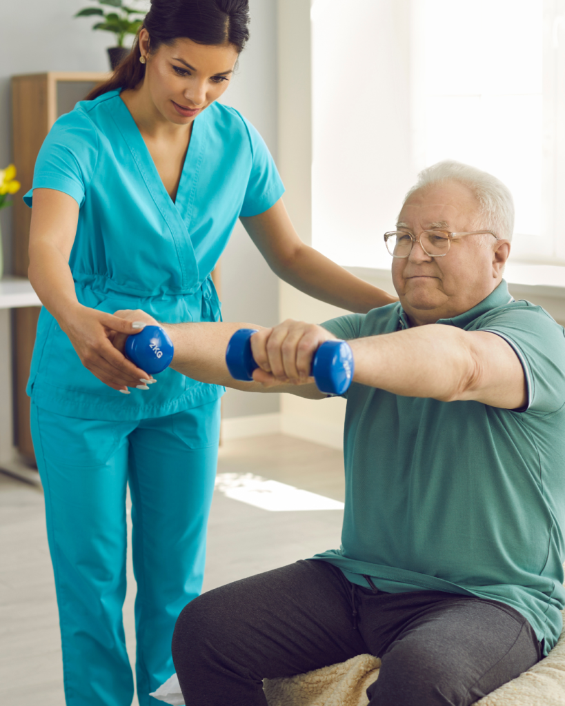σύνδρομο του κεντρικού πόνου man in physiotherapy