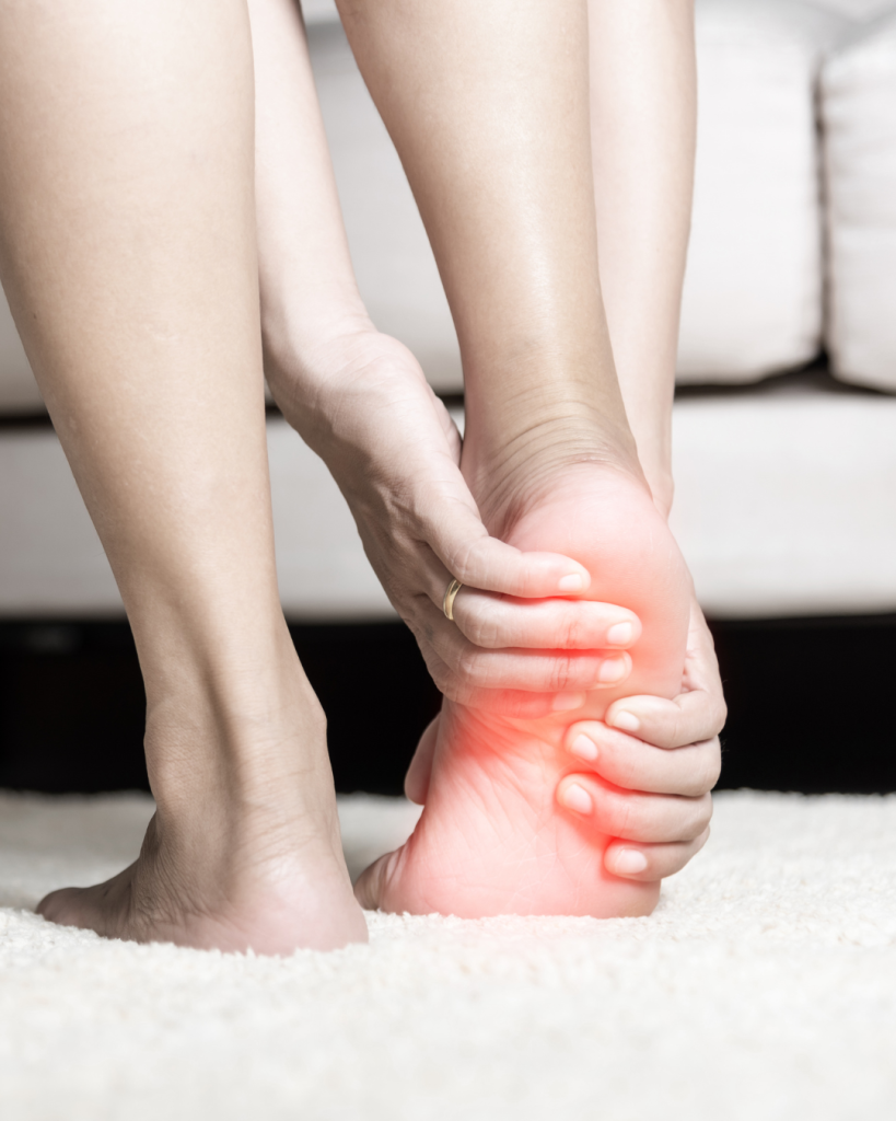 σύνδρομο κυβοειδούς woman in heel pain